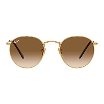 Ray-Ban Round Metal Gold Clear Gradient Brown 0RB3447-0015153
