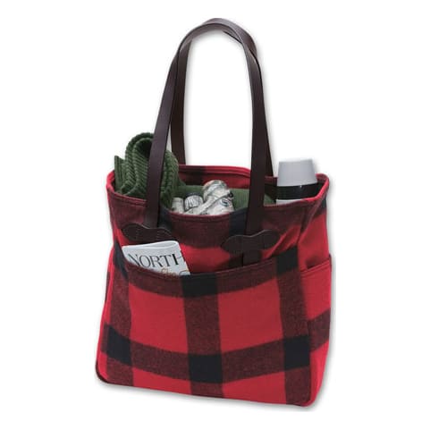 Filson Red/Black Wool Tote Bag FIL-70101-RB