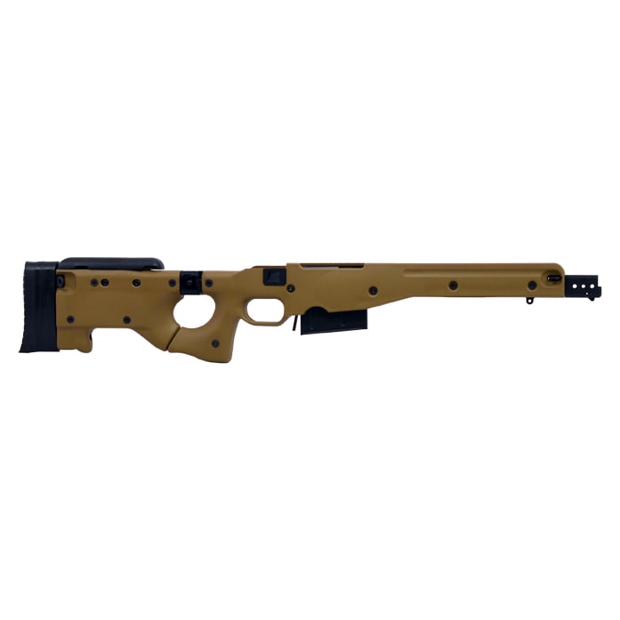 AICS Stock .338 Lapua CIP 2.0 Dark Earth Folding Stock - Long Action