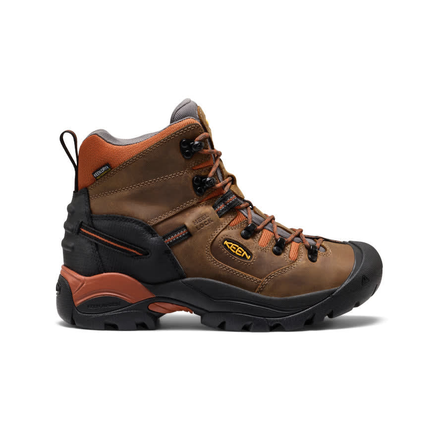Keen Indus-Trail Pittsburgh Energy 6" WP Soft Toe Men's Cascade Brown/Black 9 EE 1032286-9EE