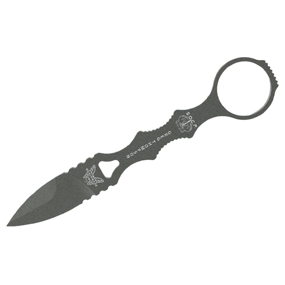 Benchmade Mini SOCP Fixed Blade Spear-Point Tungsten Grey Knife 177GY