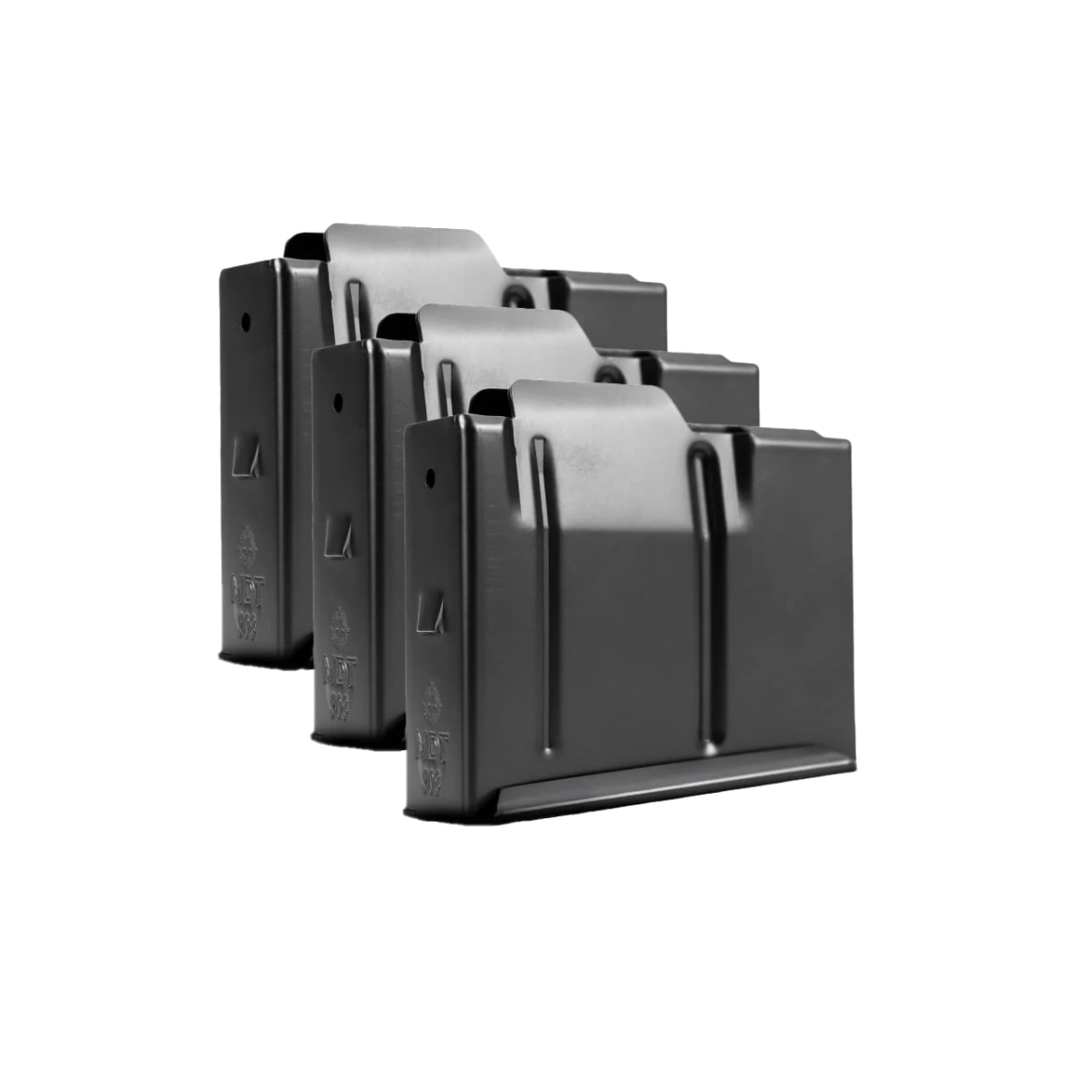 MDT 3-Pack SA .308 Cal 5rd Blk Metal Magazine w/o Binderplate Bundle 102918-BLK-MDT-KIT-3X - Main Image