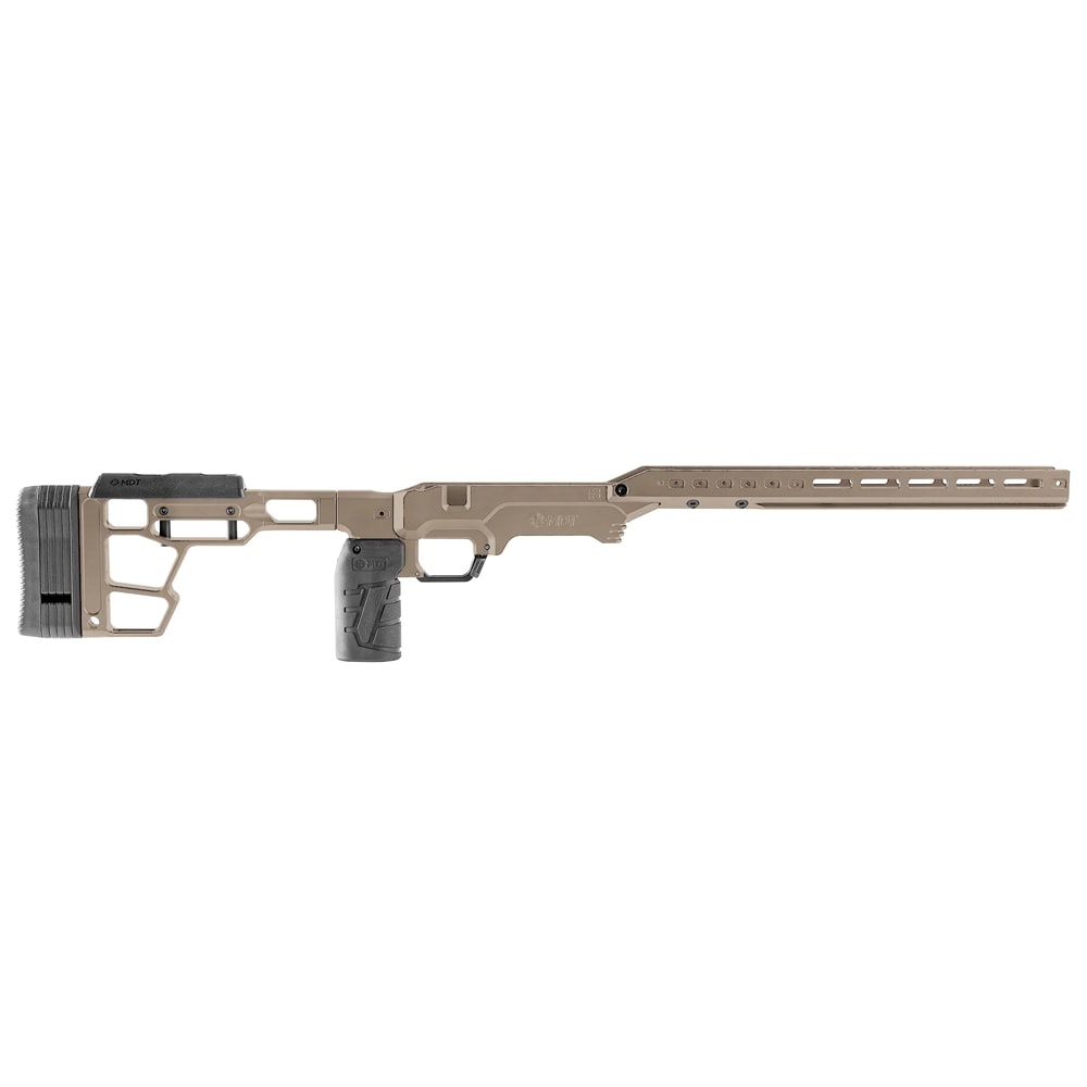 MDT LSS Gen3 Ruger M77 SA RH Competitor FDE Chassis System 115041-FDE