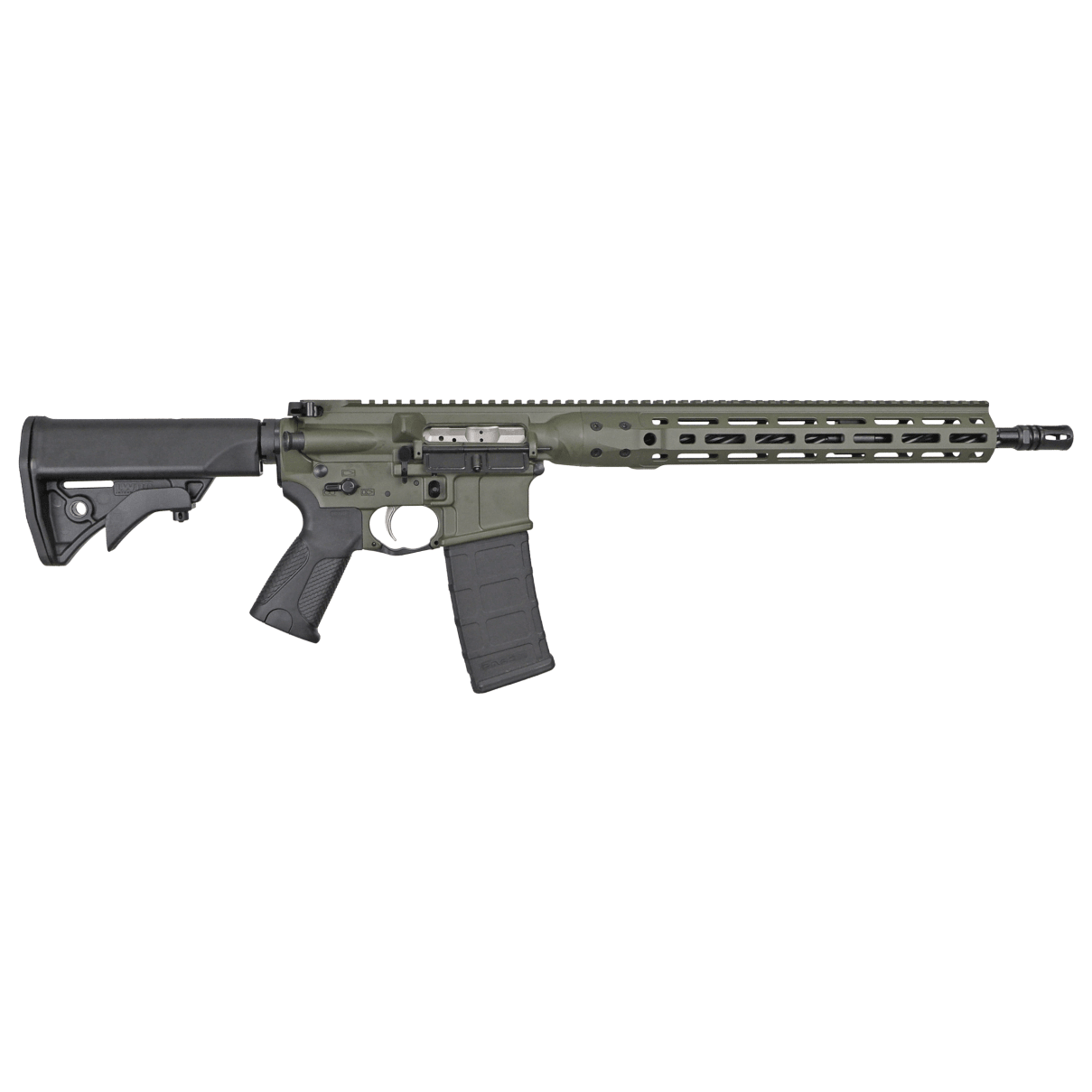 LWRCI ICDI Discovery Direct Impingement 5.56mm 16" 1/7" 1/2x28 TPI Bbl M-LOK OD Green RH CA Compliant Rifle ICDIR5ODG16MLECAC