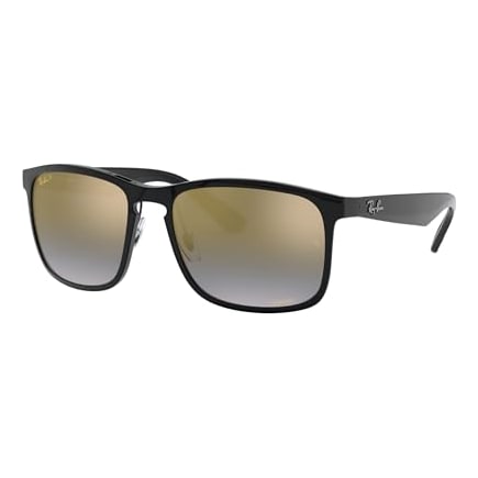 Ray-Ban Black Blue Mir Gold Gradient Polar 0RB4264-601J058