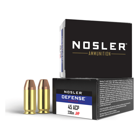 Nosler Defense Handgun DEFA - 45 ACP +P 230g BHG JHP (20ct) Ammunition 39645