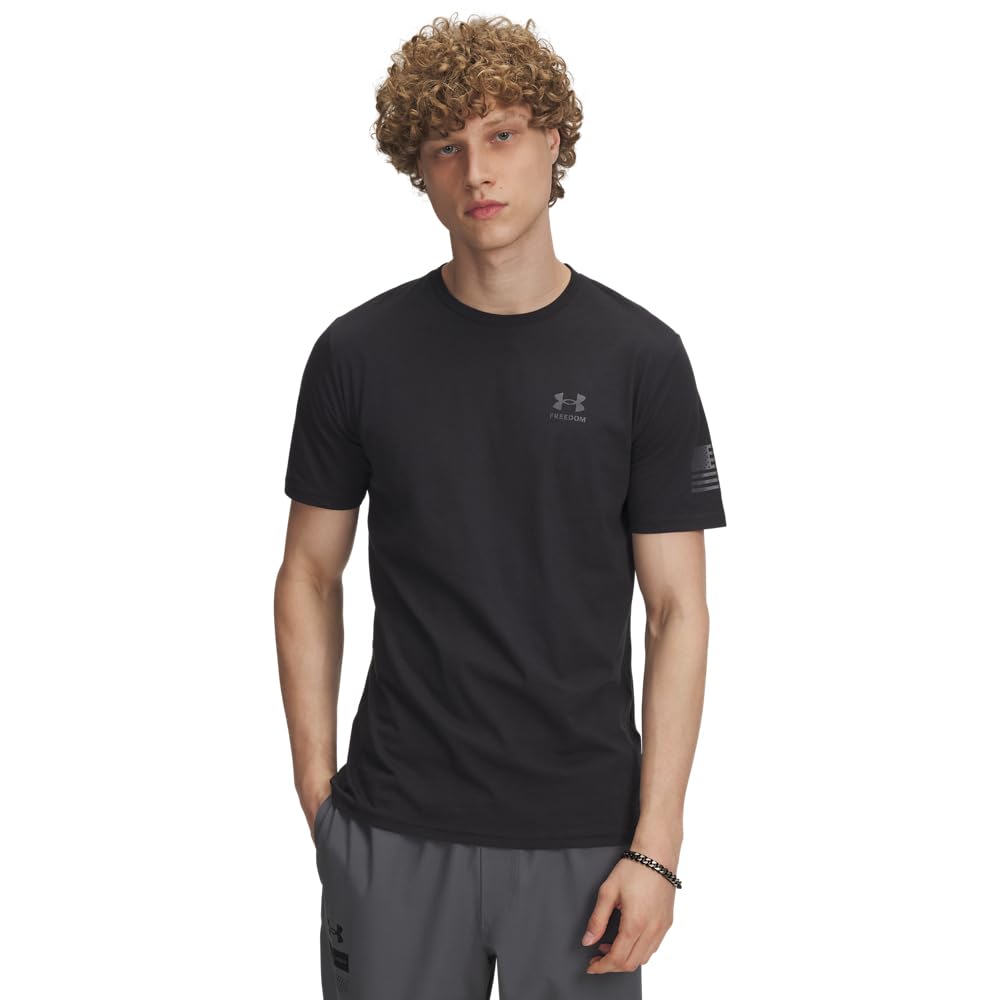 Under Armour Men's Freedom Flag Shortsleeve Black/Castlerock Shirt 6004096-00201 - Main Image
