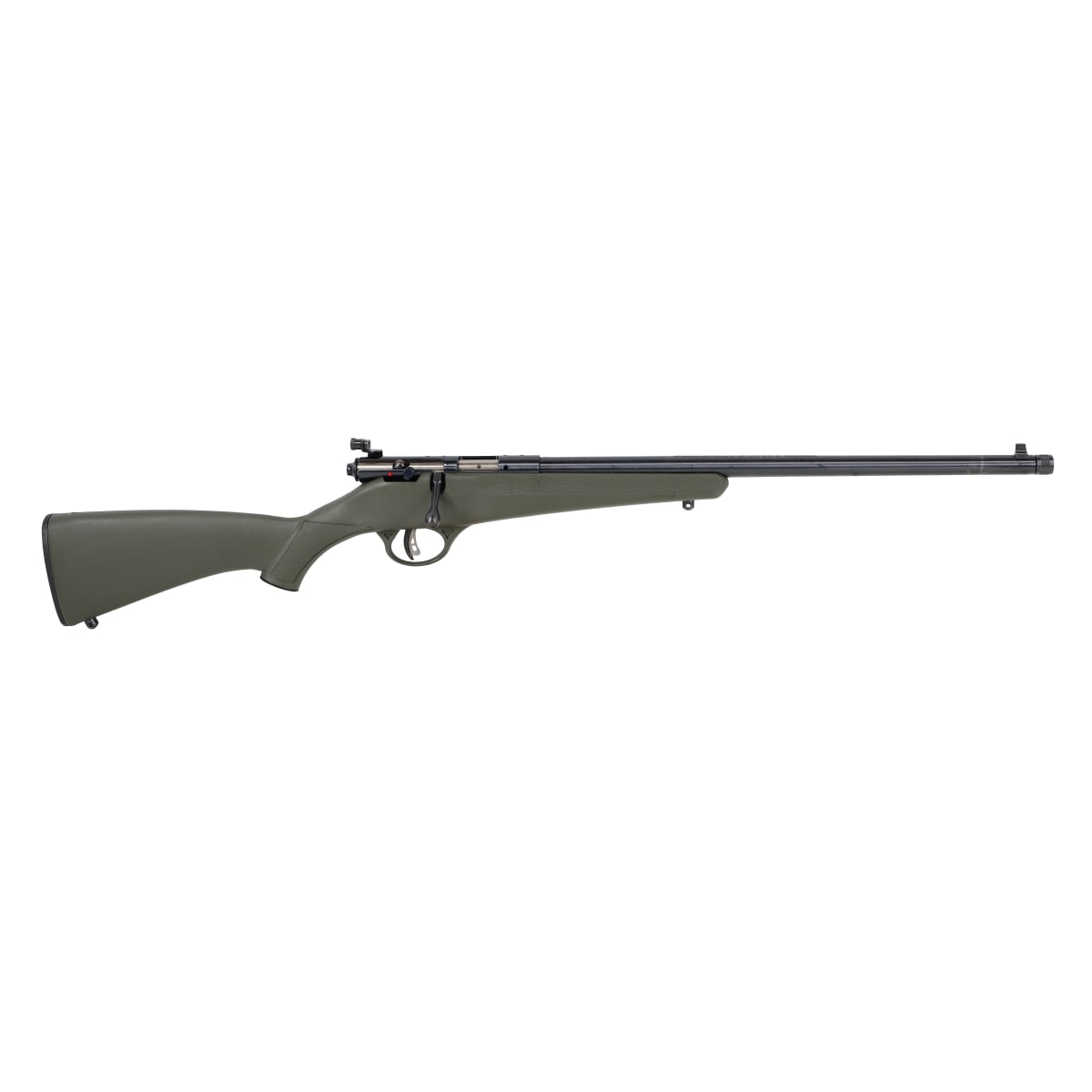 Savage Arms Rascal F-SR Single Shot Rimfire .22 LR 16.25" Heavy Bbl 1rd Synth AccuTrigger Black/Green RH Full Bolt Action Rifle 13813 - Main Image