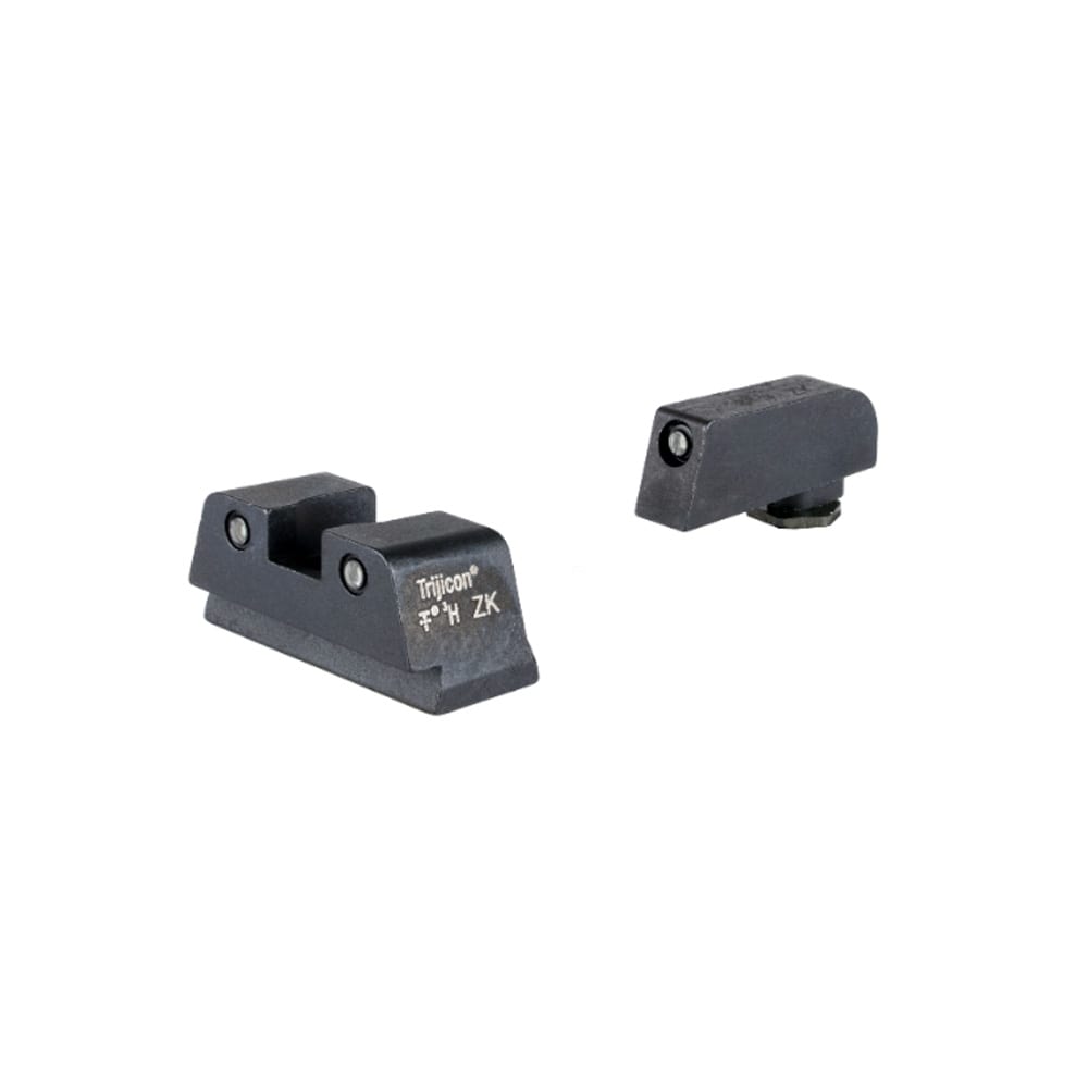 Trijicon Suppressor/Optic Height MOS Sight Set w/ Black Outline/Green Tritium Front & Rear for Glock 42,43,43x,43X MOS, 48, 48 MOS GL243-C-601175 - Main Image