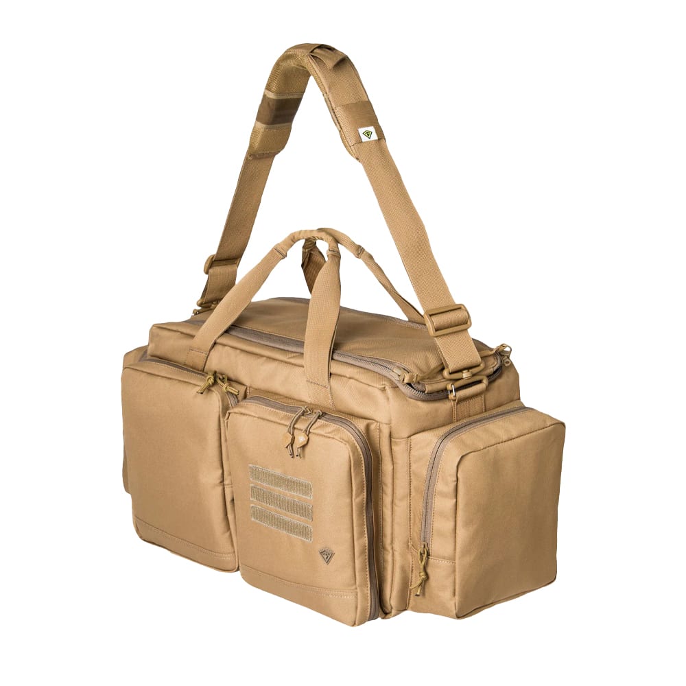 First Tactical Recoil Range Bag 40L Coyote w/ Pull-Out Carrier & YKK Zippers 180000-060-1SZ - Main Image