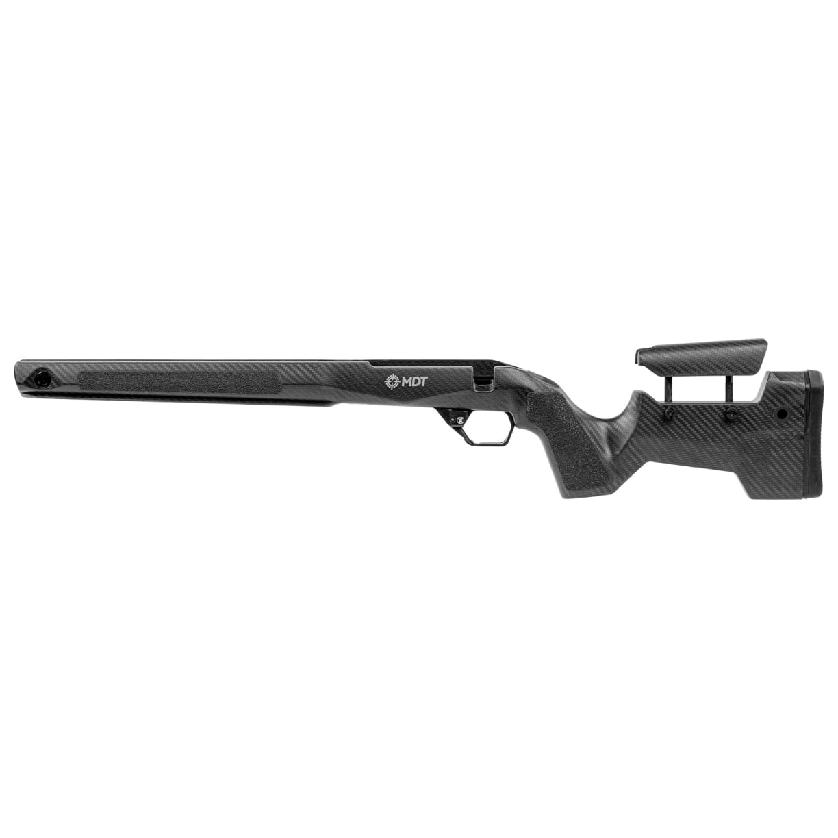 MDT CRBN Hunter Kit Rem 700 Short Action Left-Hand LH Fixed ARCA Clearcoat Carbon Fiber (CCF) Chassis System 116134-CCF - Main Image