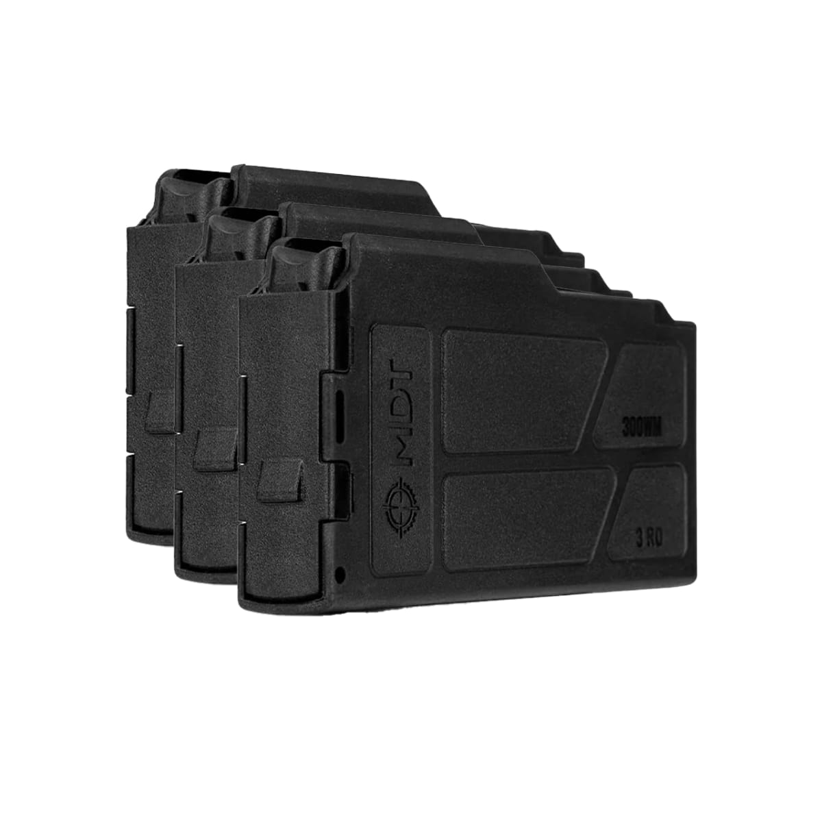 MDT 3-Pack 300 WM LA 3rd Black Polymer Magazine Bundle 106256-BLK-MDT-KIT-3X - Main Image