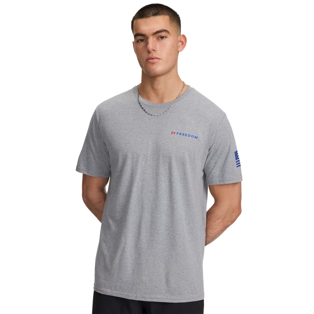 Under Armour Men's Freedom Banner Shortsleeve Steel Light Heather/Royal Shirt 6004097-03601 - Main Image