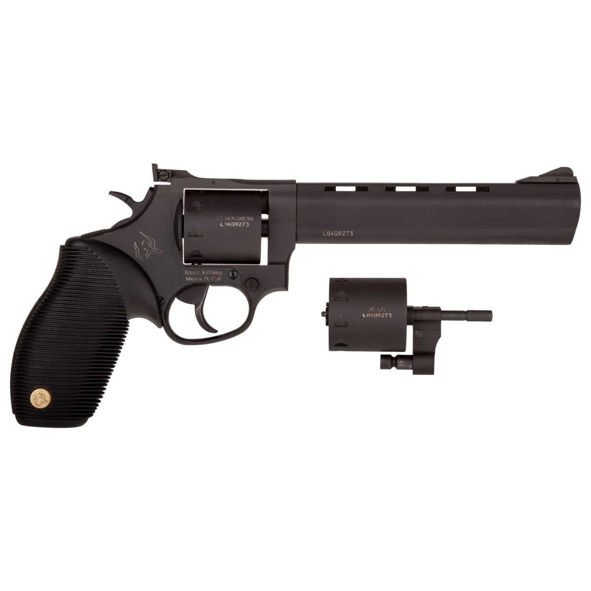 Taurus M992 Tracker .22LR / .22WMR 6.5" Bbl Black DA/SA Revolver w/ Swappable 9rd Cylinders 2-992061 - Main Image
