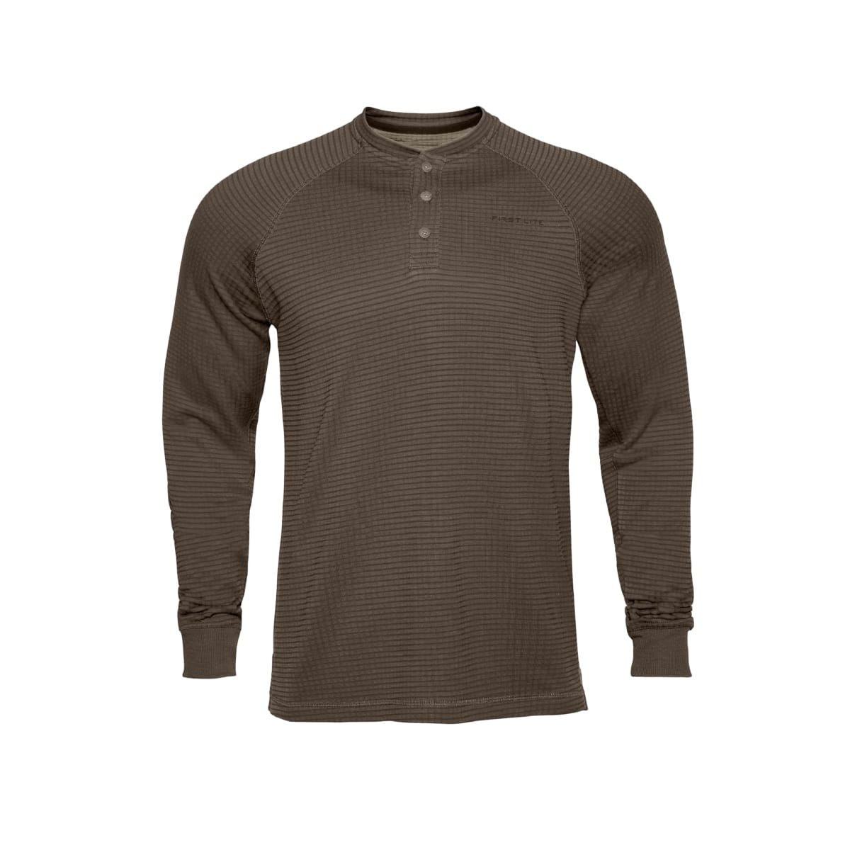 First Lite Men's ThermaGrid Merino Henley Morel XL MBTHNMRXL