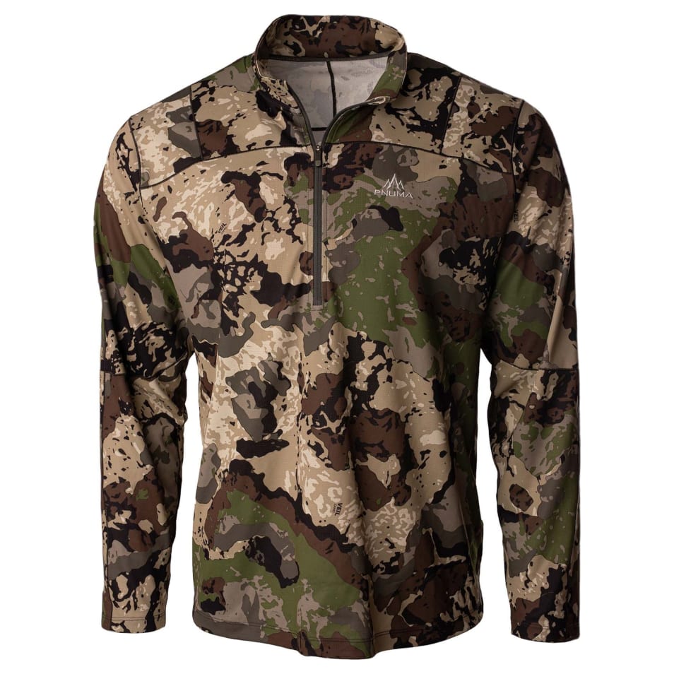Pnuma Outdoors Renegade 1/4 Zip Pullover, Caza Veil Camo S P302CS