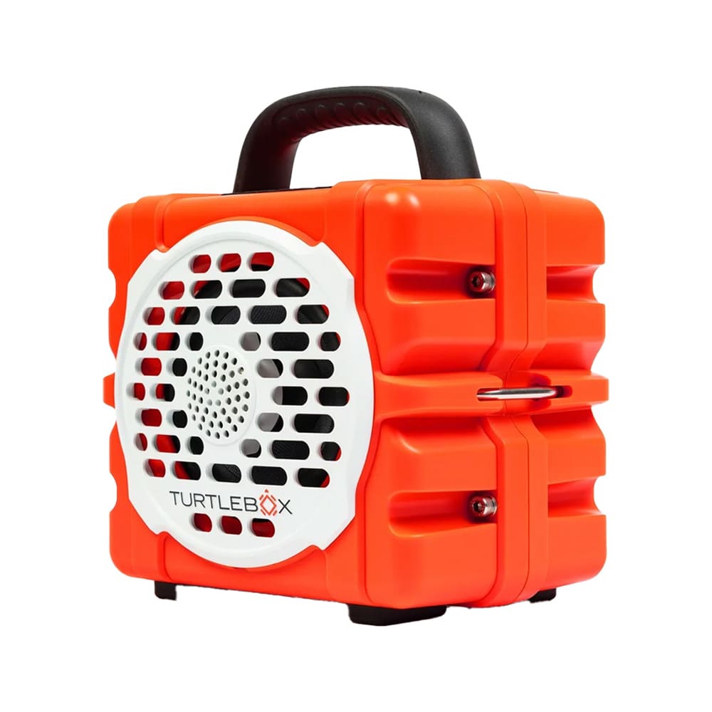Turtlebox CUB Outdoor Bluetooth Speaker with 2-Unit Pairing & Party Mode, Steel Tie-Downs, 8.6"x7.2"x5.8", 5.3lbs, Orange TB-CUB-G1-ORG-1 - Main Image