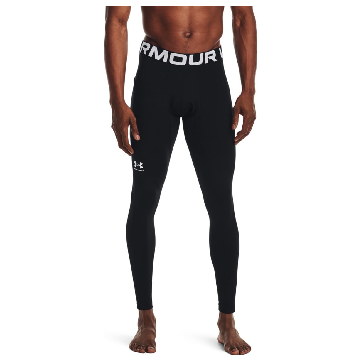 Under Armour Men's Coldgear Armour Black/White Leggings 1366075-00100 - Main Image