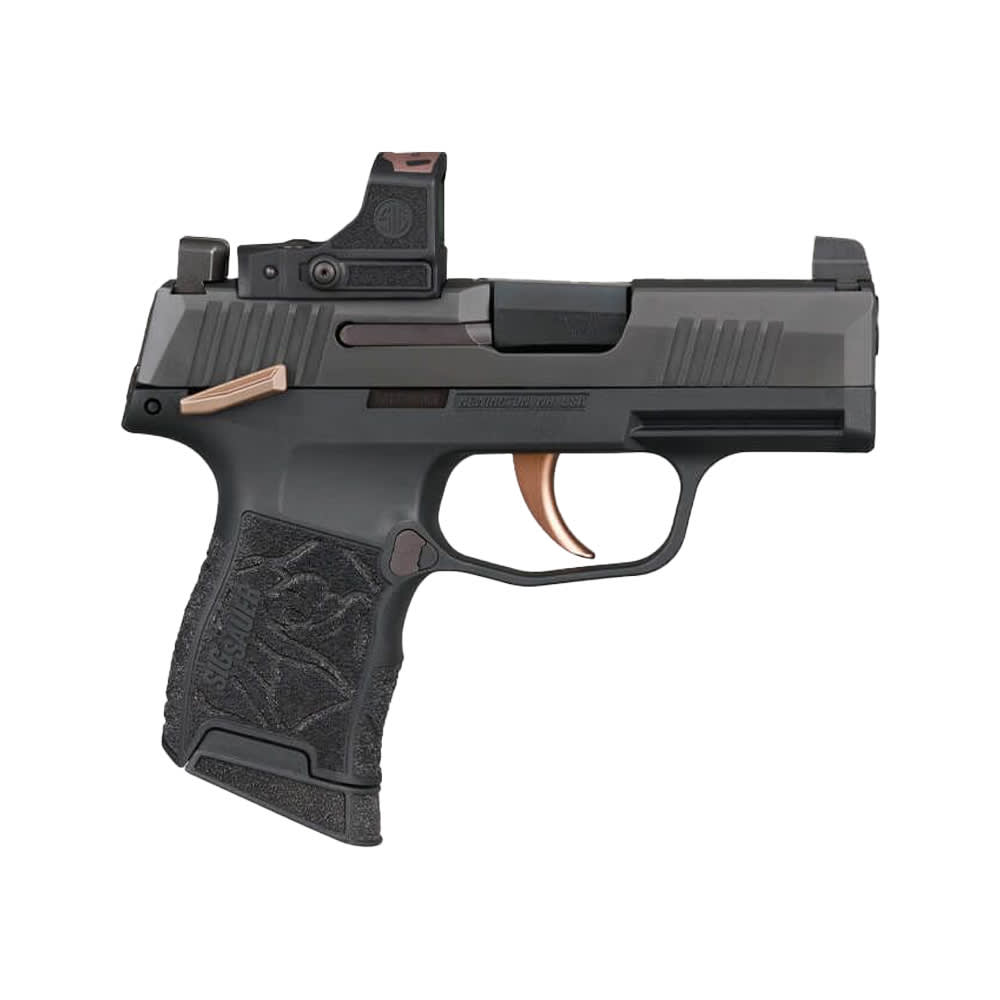 Sig Sauer P365 Rose Romeo-RS .380 ACP 3.1" BblBlack/Rose Gld MS Striker Compact 3MOA Dot Poly Grip Pistol w/(2) 10rd Steel Mags 365-380-ROSE-MS-RS