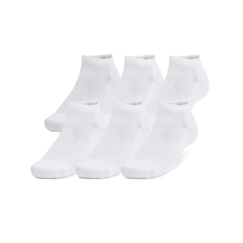 Under Armour Adult Unisex TC White/Black Low Socks 1386316-10000 - Main Image