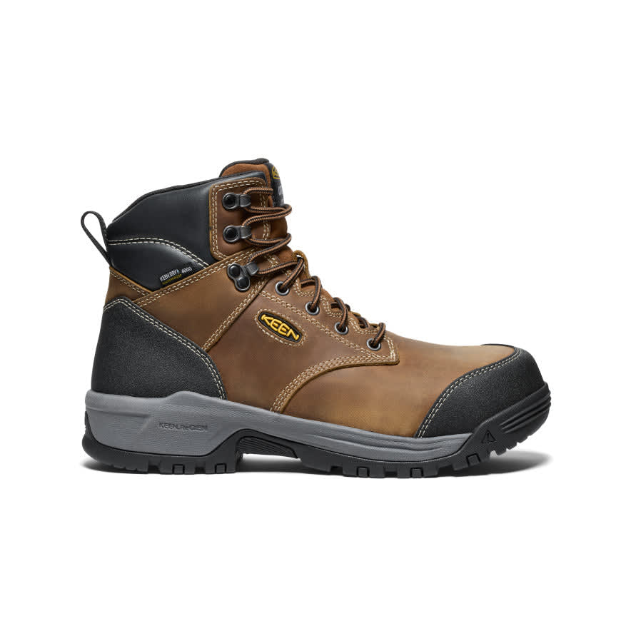 Keen Core Work Evanston 6" WP 400G Men's Bison/Black 9 EE 1029845-9EE