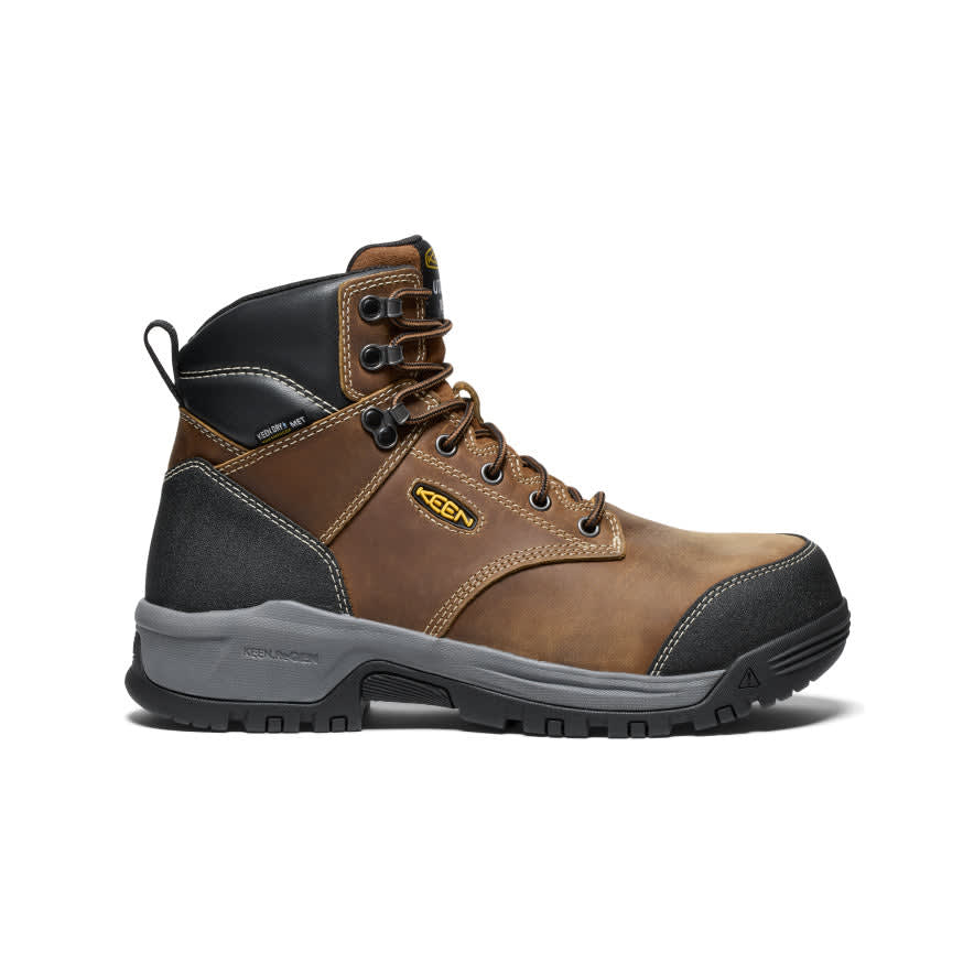 Keen Core Work Evanston 6" WP INT MET Men's Bison/Black 9 EE 1029846-9EE