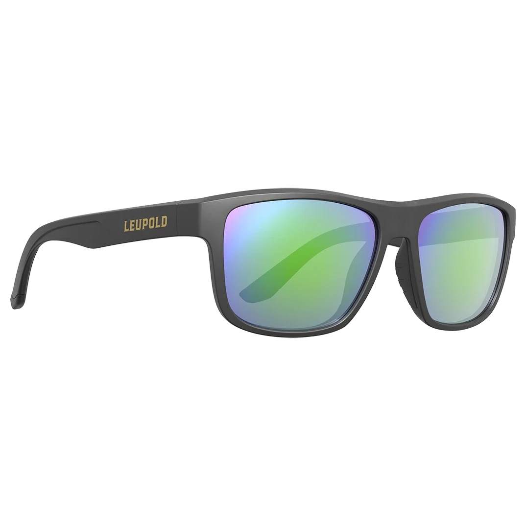 Leupold Katmai Matte Black, Emerald Mirror Lens Performance Eyewear 179099