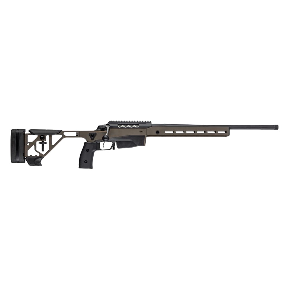 Tikka T3X Ace Game Cerakote Graphite Black 6.5 CM NS 20 Fluted BBL 1:1/8 5/8x24 TPI RH 5RD Alum ADJ CHK / Cerakote Midnight Bronze TFTT6368A1TC970B