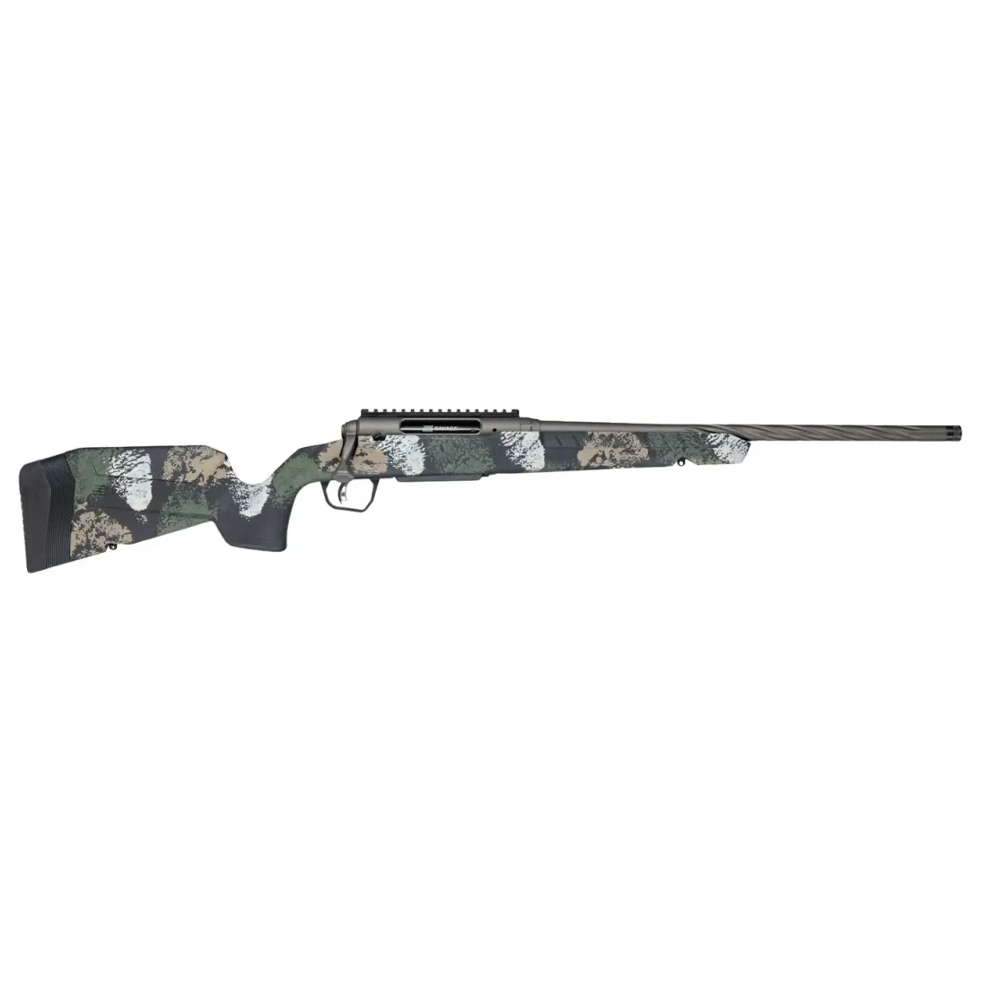 Savage Arms G4 Axis 2 Pro Forest SP Camo .350 LEG 1:16" 5/8x24 18" Heavy Sporter Spiral Fluted Bbl Carbon Steel/Synth Gun Metal BRZ Rifle 33277 - Main Image