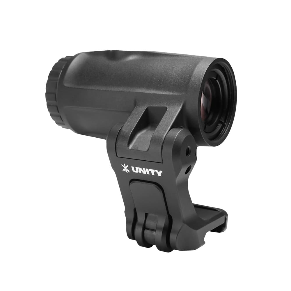 Unity Tactical FAST Flip to Center 4x Magnifier w/ Integrated Mount, 2.26" Centerline, Black FST-M4B - Main Image