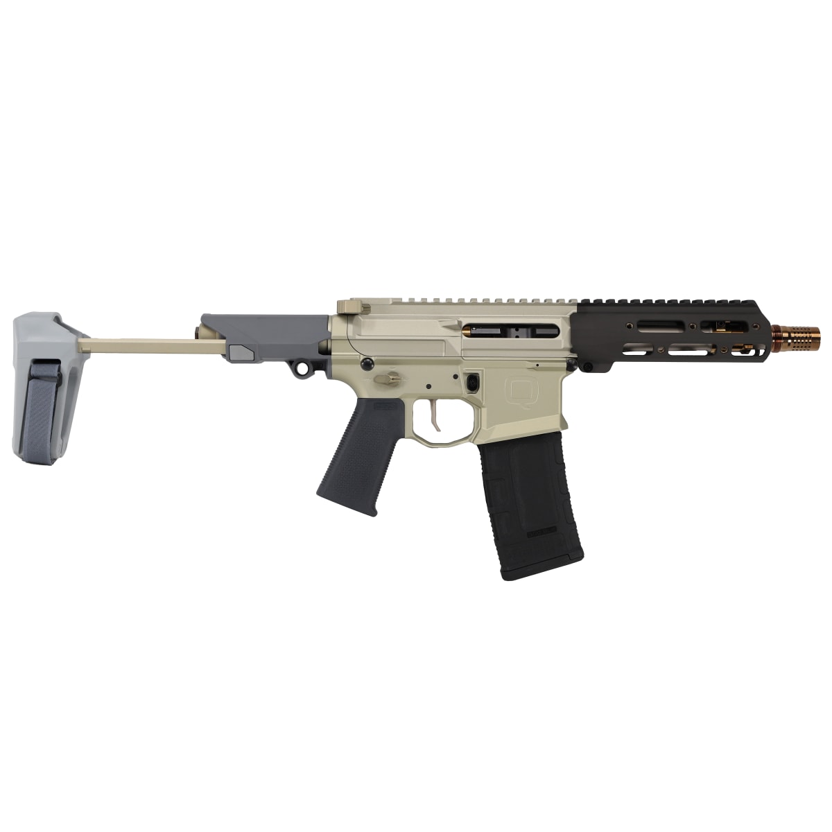Q, LLC. Honey Badger .300 BLK 7" 1:5" Gray Pistol w/Brace HB-300BLK-7IN-PISTOL