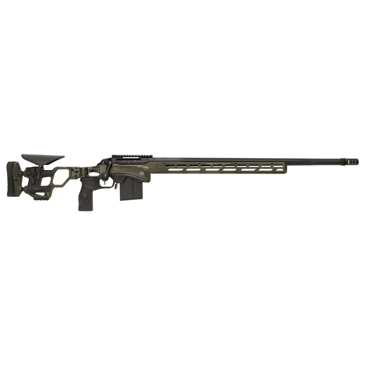 Cadex Defense CDX-SS SEVEN S.T.A.R.S. PRO .308 Win 26" 1:10" Bbl Hybrid OD Green/Black Rifle w/Hunting-Style MB CDXSS-PRO-308-26-CS20-D2E1N-HOD