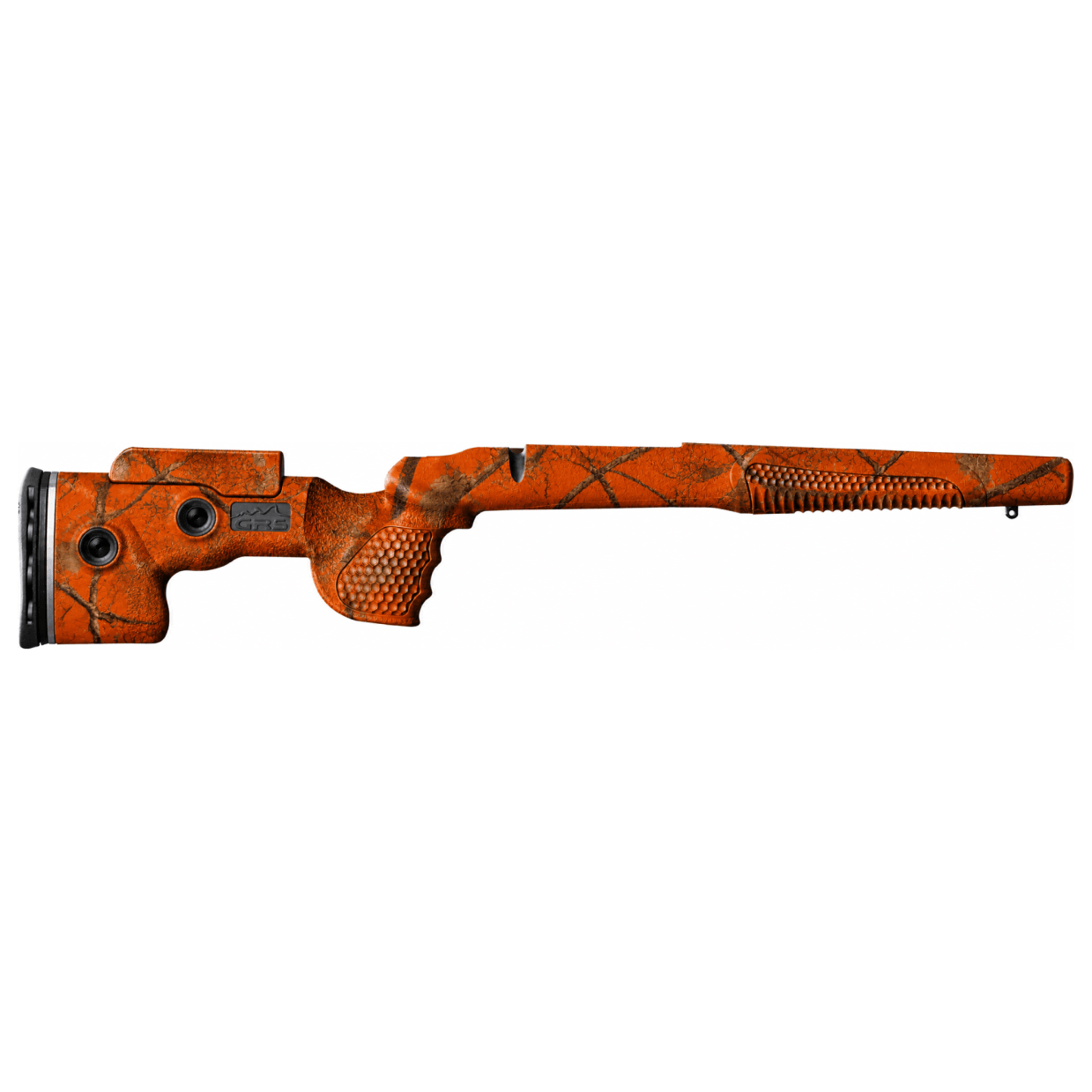 GRS Riflestocks Hydrodipped Fenris Tikka T3/ T3X/T1X 755mm Stock w/ .5" Limbsaver, Adjustable LOP & Cheekpiece, Woodland Orange 106516 - Main Image