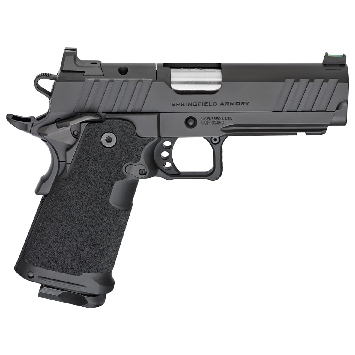 Springfield Armory 1911 DS Prodigy 9mm 4.25" Bbl Black Handgun w/ AOS Plate, U-Notch Fiber Optic Sights, 2x10rd Mags PH9117AOSLC - Main Image