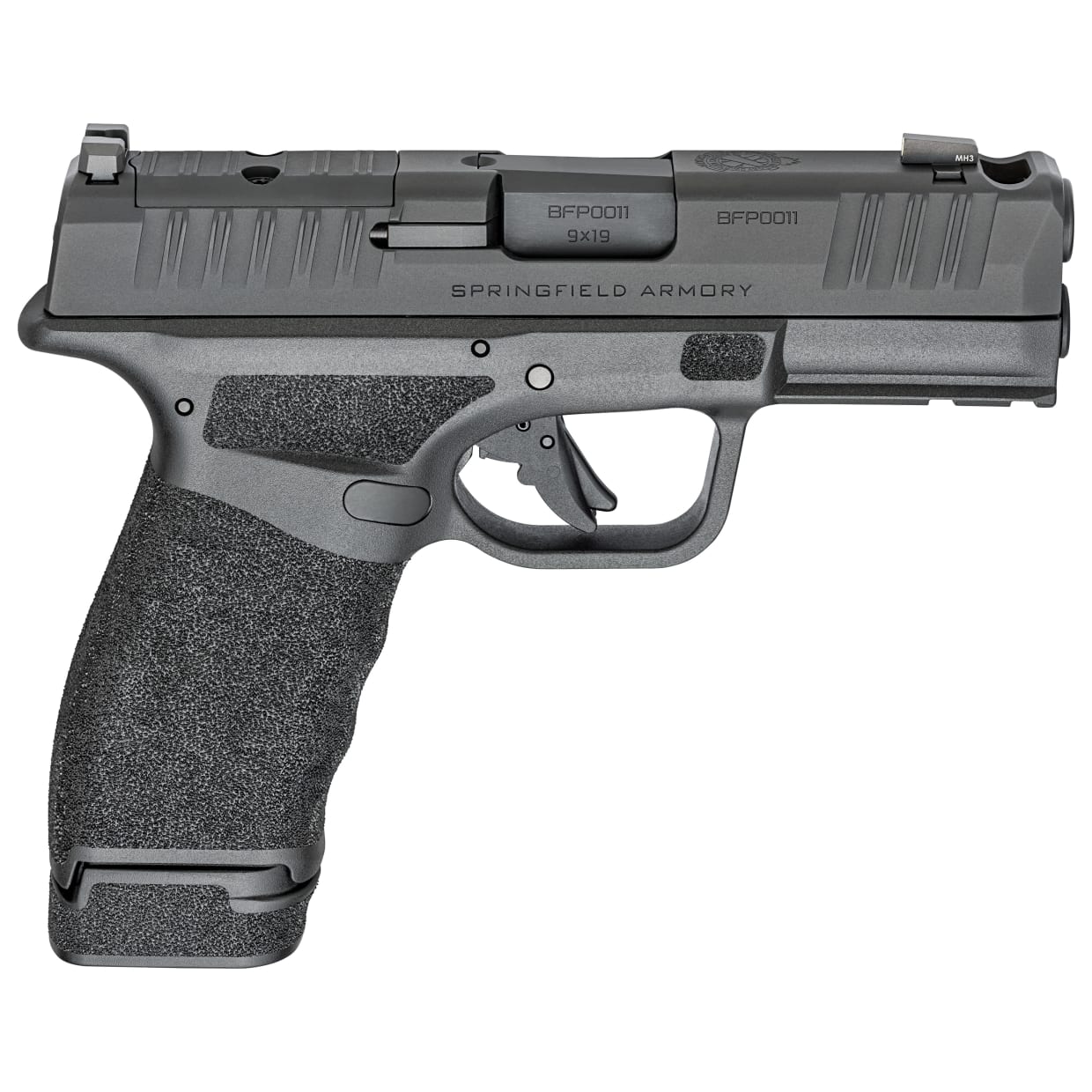 Springfield Armory Hellcat Pro Comp 9mm 3.8" Bbl Black Optic Ready Handgun w/ Tritium Sights. 1x15rd & 1x17rd Mags HCP9379BOSP-COMP - Main Image