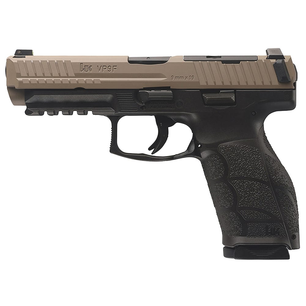 HK VP9A1 F 9mm 4.5" Bbl Optics Ready Midnight Bronze Pistol w/(2) 15rd Mags 81001296