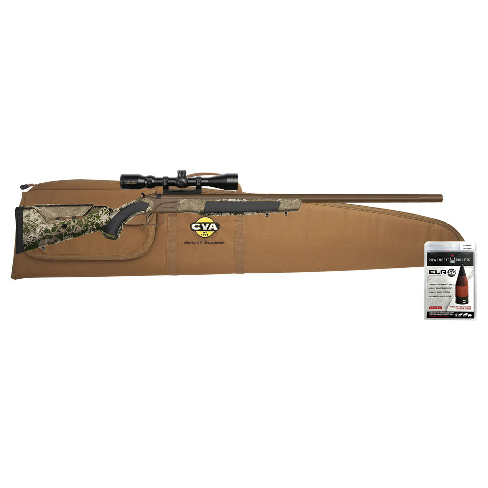 ACCURA LR-X - Cerakote Patriot Brown + Nitride | Realtree Hillside - KonusPro 4-12x44 IR BDC Reticle - .50 cal - 30" bbl - 3/4x24 PR3207NSCP