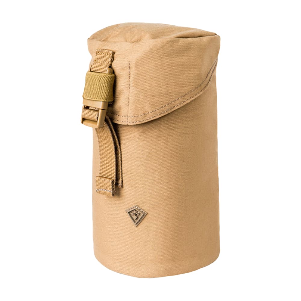 First Tactical Tactix Bottle Pouch 1L 500D Nylon Coyote 4.25x8.5x3.75 w/ Reversible Foam Sleeve 180020-060-1SZ - Main Image