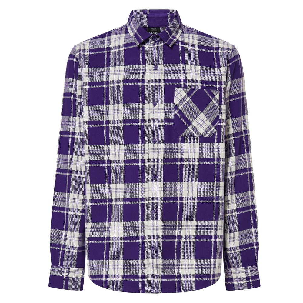 Oakley Men's Deep Amethyst/Mist Lifestyle Podium Plaid Ls Flannel FOA402573-9MX - Main Image