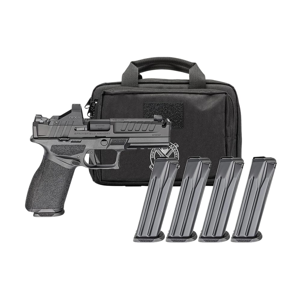 Springfield Armory Echelon 4.5F Full Size 9mm 4.5" Bbl Black CA Compliant Handgun w/ Viridian RFX11 Optic, Pistol Bag, 4x10rd Mags EC9459BCA-COMP-PAC - Main Image