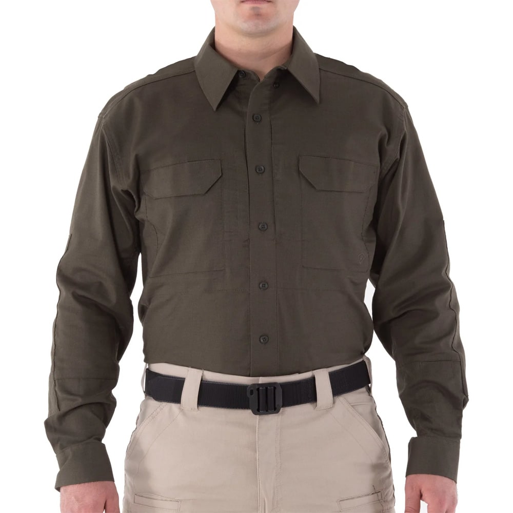 First Tactical Men's V2 Tactical Long Sleeve Shirt Ranger Green 111006-610 - Main Image