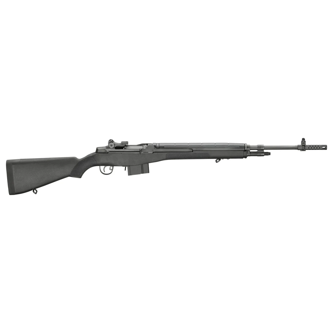Springfield Armory M1A Loaded Standard .308 Win 22" Bbl Black CA Compliant Rifle w/ Match Blade Sights, Muzzle Brake, 1x10rd Mags MA9226CA - Main Image