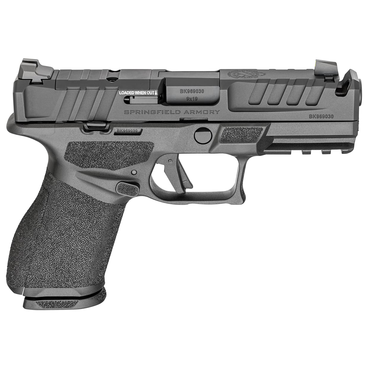 Springfield Armory Echelon 4.0C 9mm 4" Bbl Compact Black CA Compliant Handgun w/ U-Dot Tritium Sights, Integrated Comp, 2x10rd Mags EC9409BCA-U-COMP - Main Image