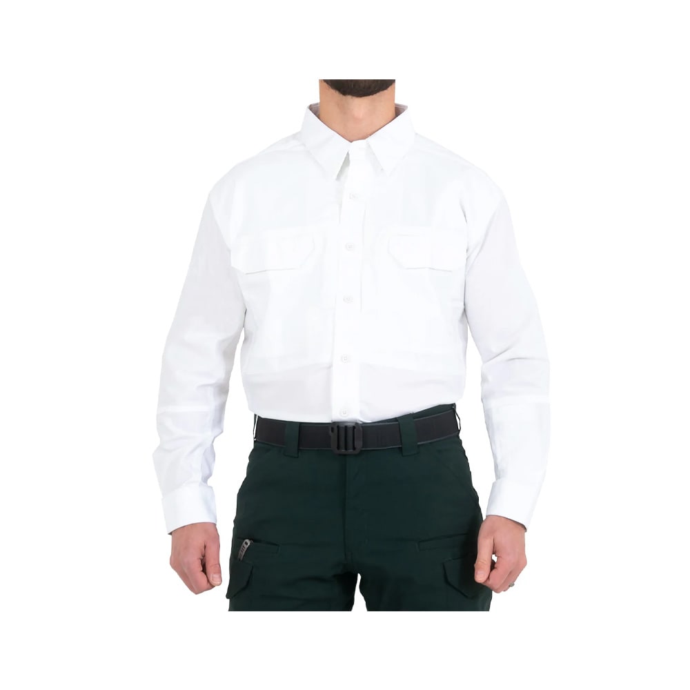 First Tactical Men's V2 Tactical Long Sleeve Shirt White 111006-010 - Main Image