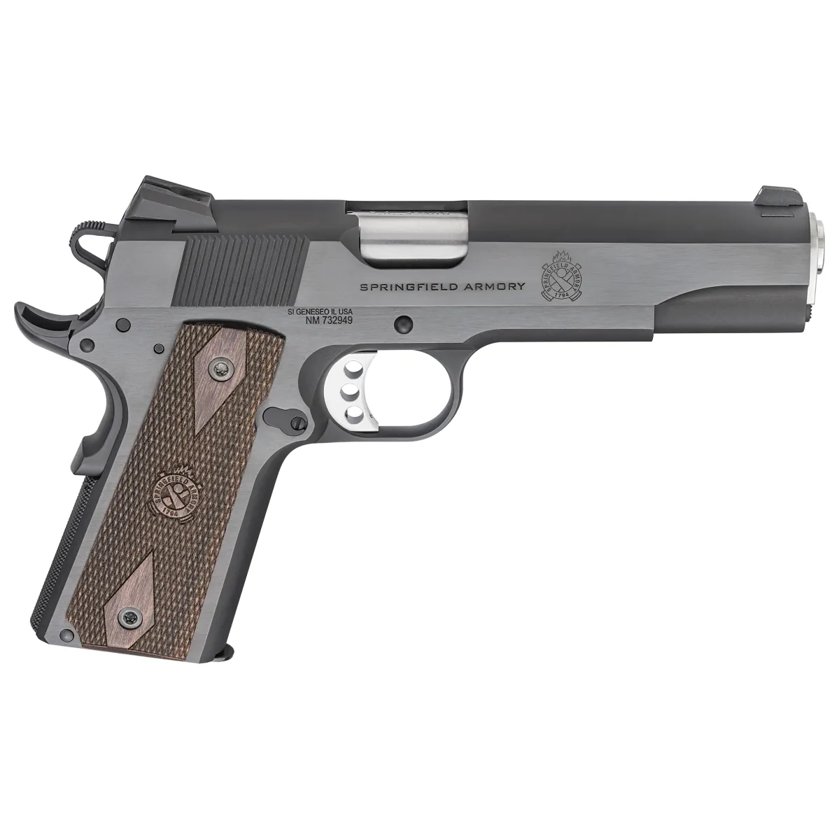 Springfield Armory 1911 Garrison .45 ACP 5" Bbl Blued Handgun w/ Low profile 3-Dot Sights, 1x7rd Mag PX9420 - Main Image