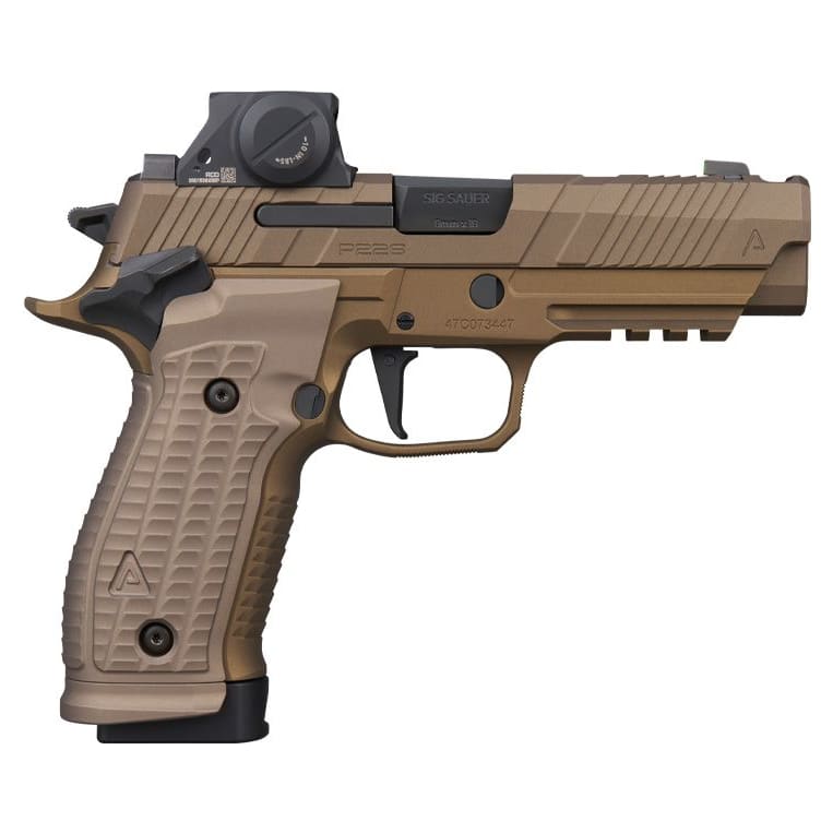 Sig Sauer P226X Agency 9mm 3.8" Bull Bbl Burnt Bronze Handgun w/ Romeo-X SIG-LOC Optic, Integrated Comp, 1x10rd Magazine 226X-9-AGENCY-RXSL-10 - Main Image