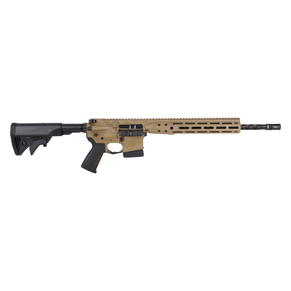 LWRCI ICDI Discovery Direct Impingement 5.56mm 16" 1/7" 1/2x28 TPI Bbl M-LOK FDE Flat Dark Earth RH CA Compliant Rifle ICDIR5CK16MLECAC
