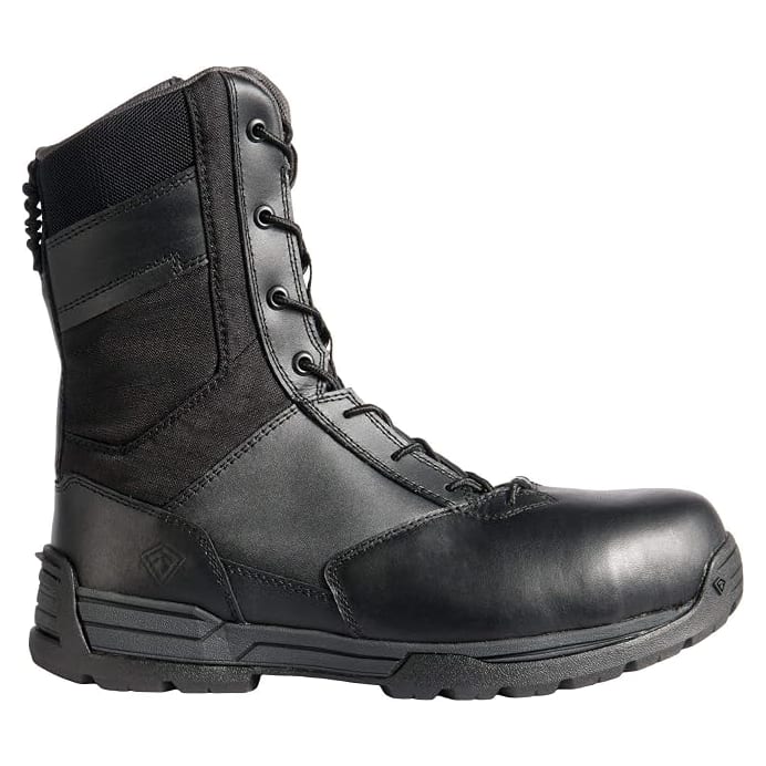 First Tactical Men's 8" Duty Safety Toe Side-Zip Black Boots 165923-019 - Main Image
