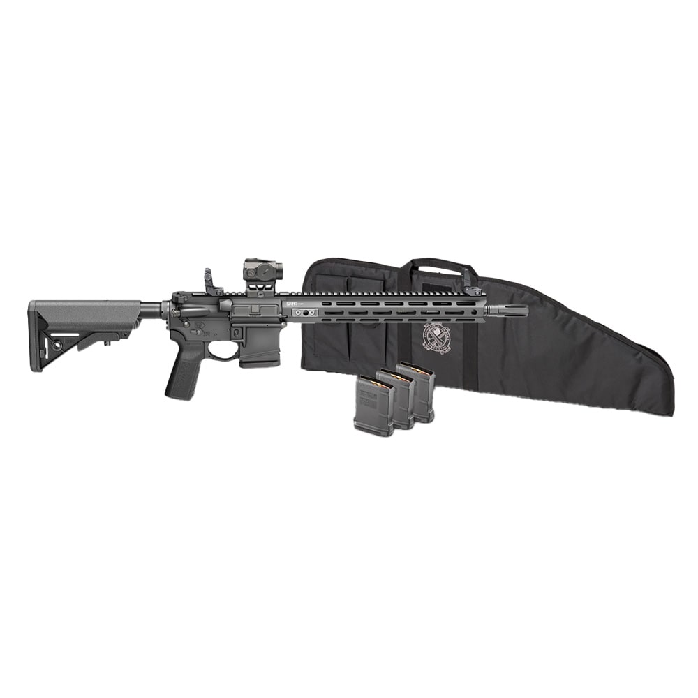 Springfield Armory Saint Victor 5.56 NATO 14" Bbl Black Rifle w/ Viridian Venta Green Dot, Rifle Bag, P&W Barrel, 4x10rd Mags STV914556BLCV2B5-PAC - Main Image