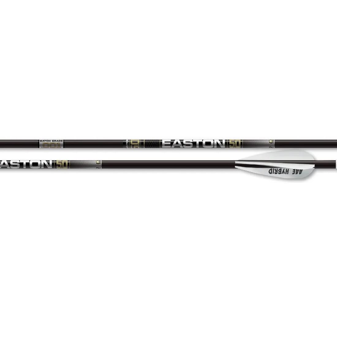 Easton Hunting Arrows 5.0 5mm Match Grade 400 3" Hybrid 26 Pro Series w/ Hit & Collars PACK (6) 902028